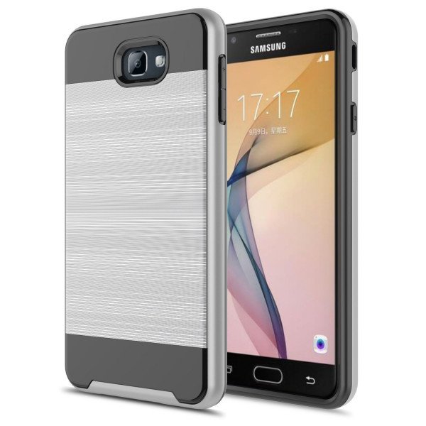 Wholesale Samsung Galaxy On7 (2016), Galaxy J7 Prime (2016) Armor Hybrid Case (Silver)